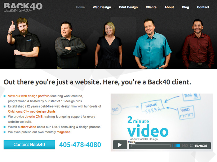 Back40 Website Redesign