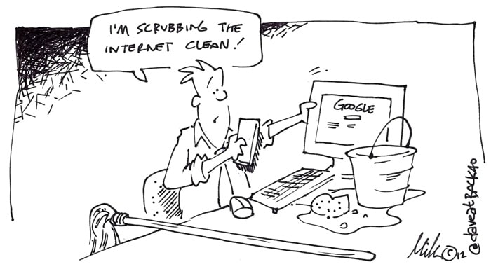 Removing web pages from Google's index cartoon