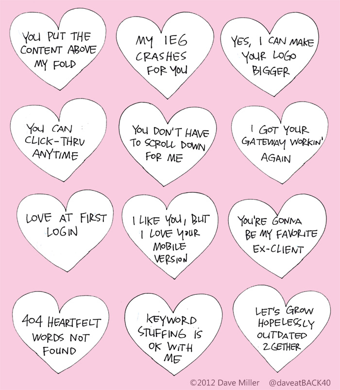 Web Design Valentine Messages cartoon