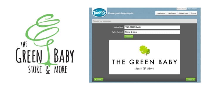 The Green Baby Store & More Logo Design