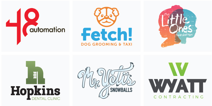A collection of Back40 designed client logos.