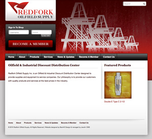 Oil & Gas website design - Redfork Oilfield Supply