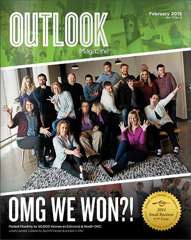 Outlook Magazine Cover featuring Back40 Design