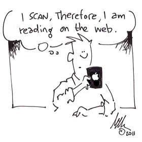 Scan the web cartoon
