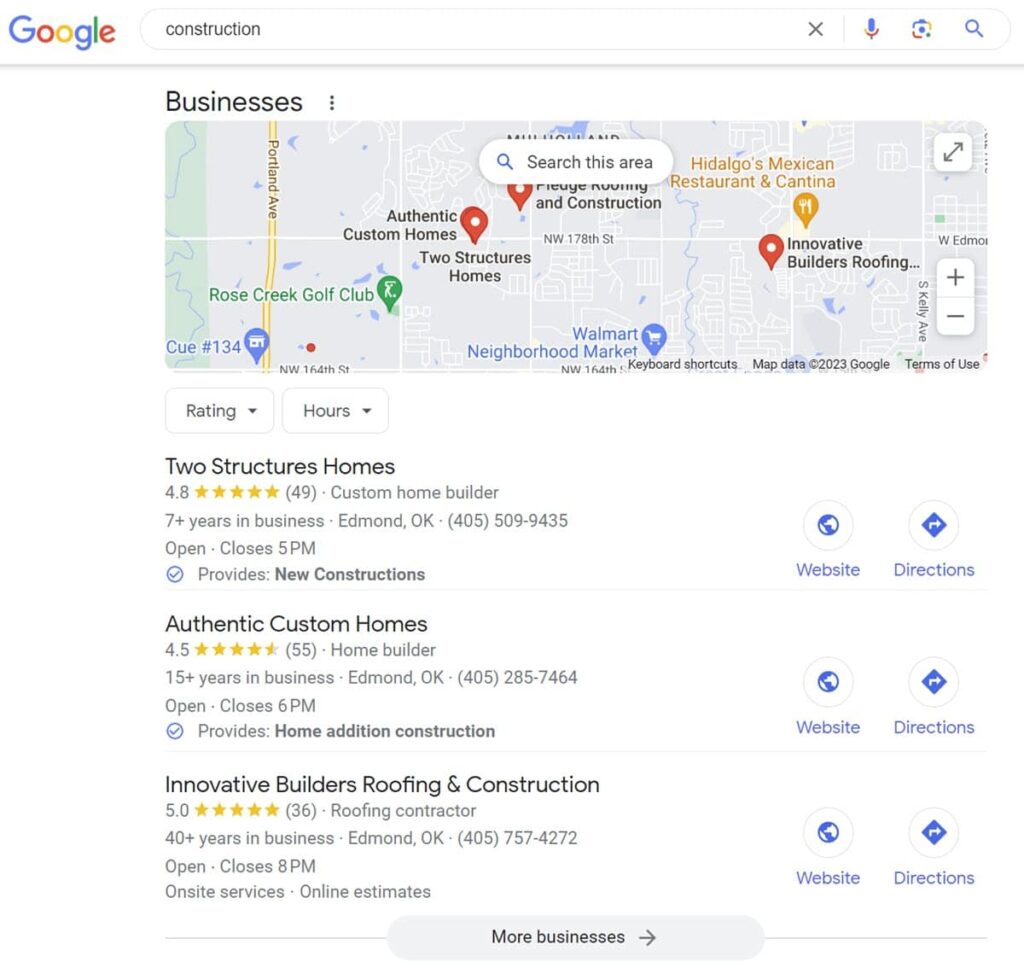 Ranking Your Construction Company Name in Google