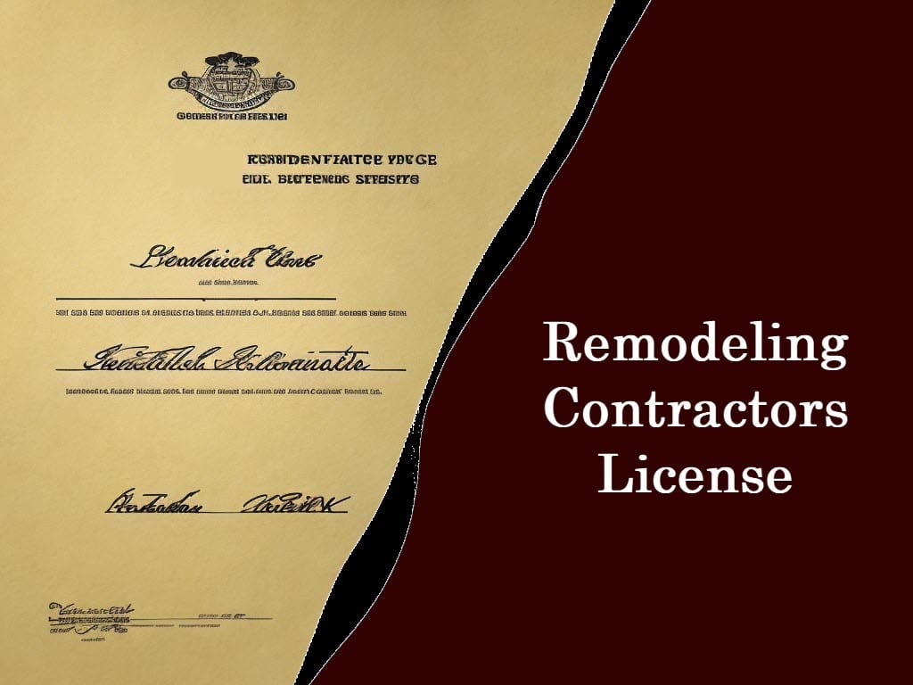 Remodeling Contractors License